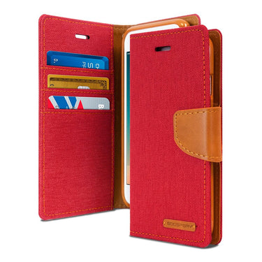Fit For iPhone SE (2020) Compatible Canvas Diary Case Cover